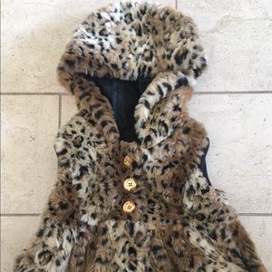 Juicy Couture Leopard Coat Vest Baby toddler SZ 2